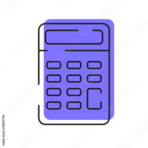 E-commerce, online shopping and delivery elements - calculator icon illustration