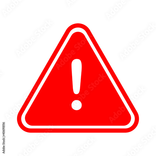 Exclamation mark inside the triangle to indicate alertness or caution vector illustration	