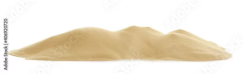 Obraz  z motywem Heap of dry beach sand on white background