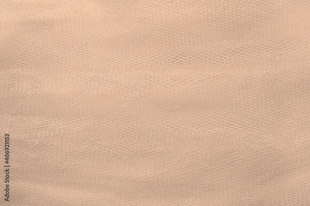 Fototapeta premium Abstract light brown background, polymer mesh texture. Wallpaper.