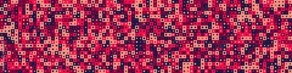 Fototapeta premium Abstract Geometric Pattern generative computational art illustration