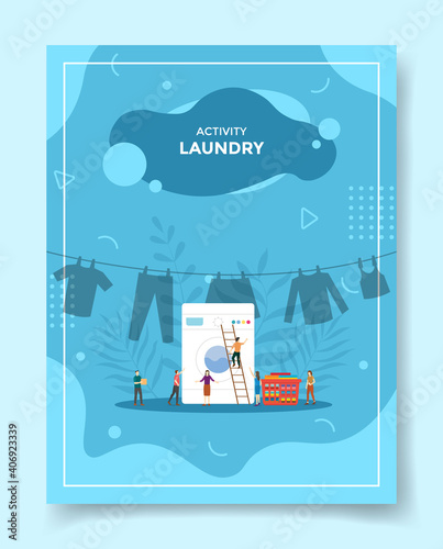 laundry business for template of banners, flyer, books cover, magazine