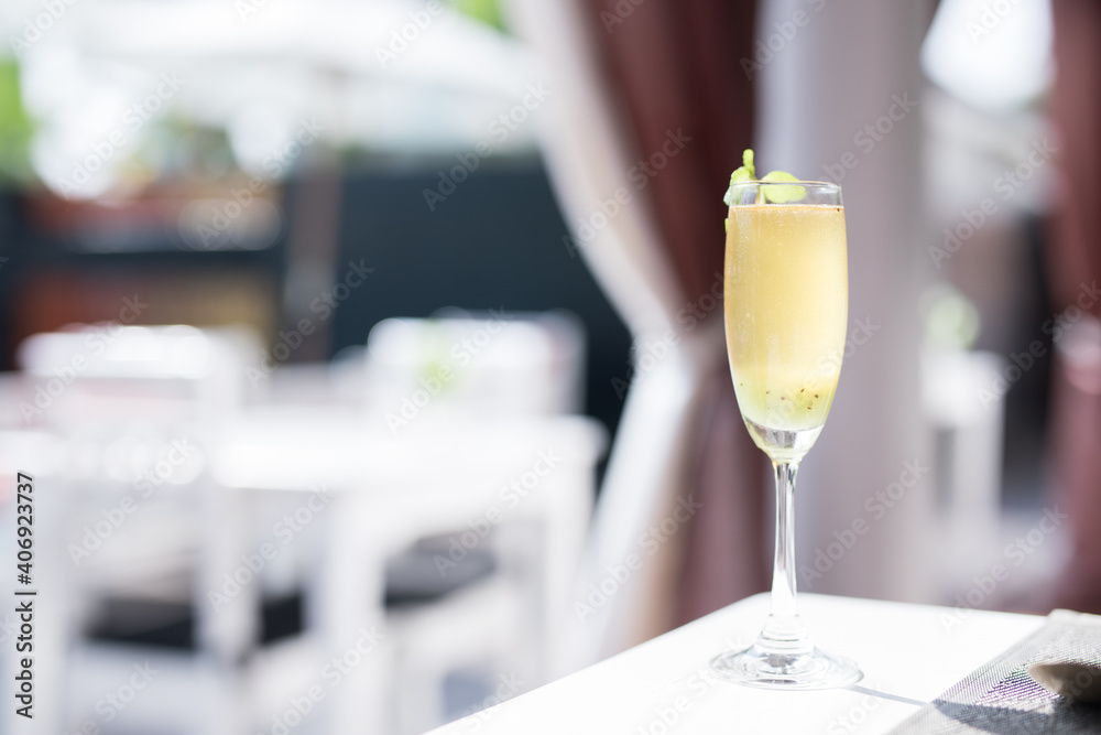 Champagne cocktails in an up market restaurant and bar Champagne cocktails in an up market restaurant and bar