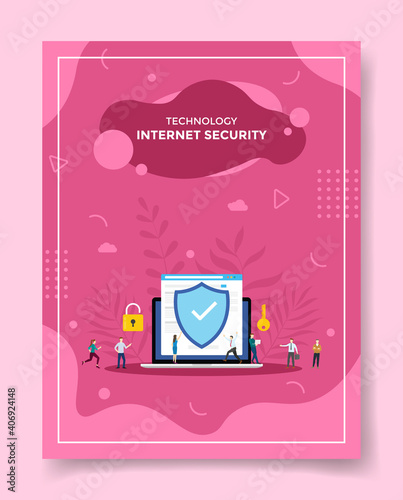 internet security for template of banners, flyer, books cover, magazine