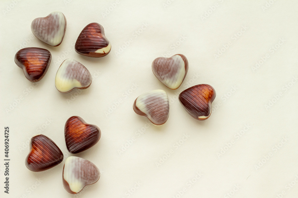 ハート型のチョコレートのバレンタインデーのイメージ