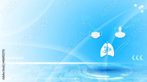medical data info Respiratory system disease health care innovation concept design background eps 10 vector