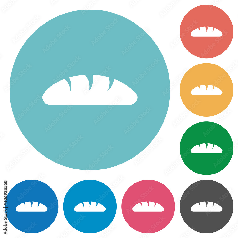 Bread flat round icons Bread flat round icons