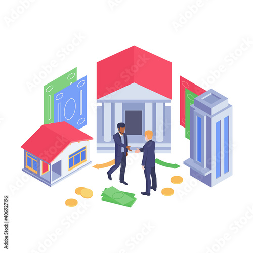 Isometric Banking Concept