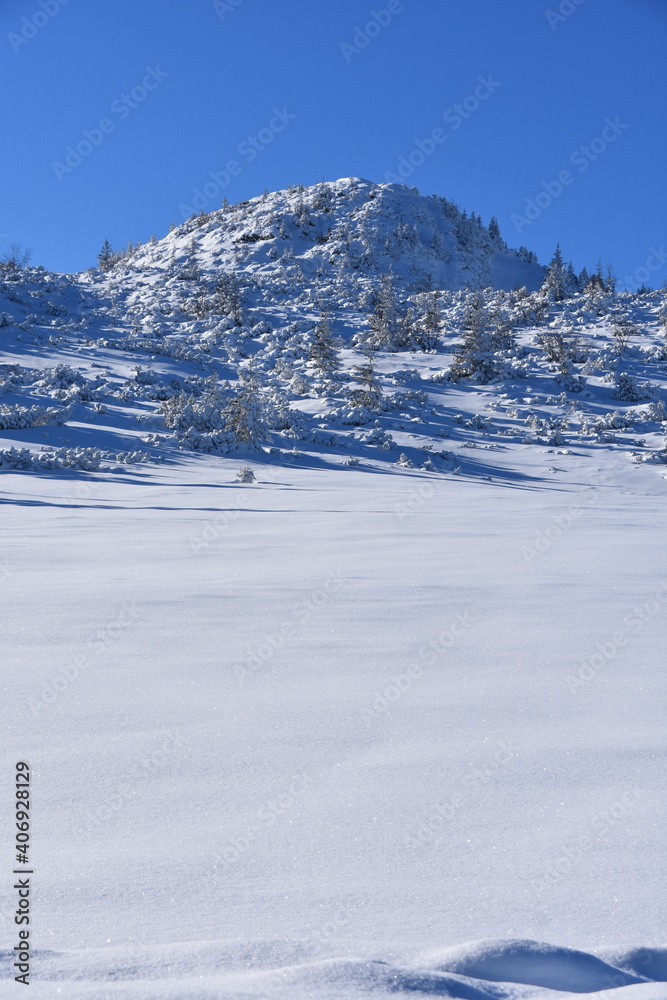 Polish mountains Tatry winter snow in the mountain Polish mountains Tatry winter snow in the mountain