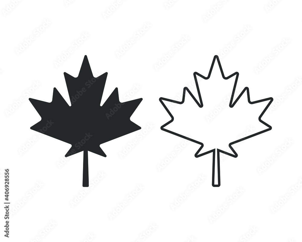 Maple leaf vector shape icon. Forest and wood symbol sign. Nature tree logo. Canada label. Clip-art silhouette.
Maple leaf vector shape icon. Forest and wood symbol sign. Nature tree logo. Canada label. Clip-art silhouette.
