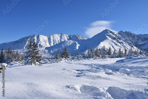 Polish mountains Tatry winter snow in the mountain © Albin Marciniak