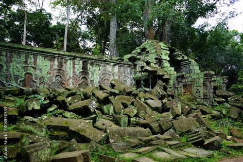 Overgrown tree at Ta Prohm Temple in Angkor Thom, Siem Reap, Cambodia