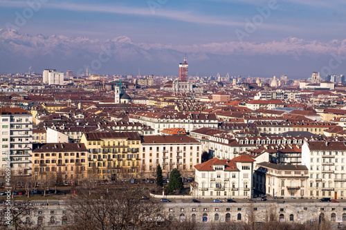 Turin cityscape from Cappuccini mount