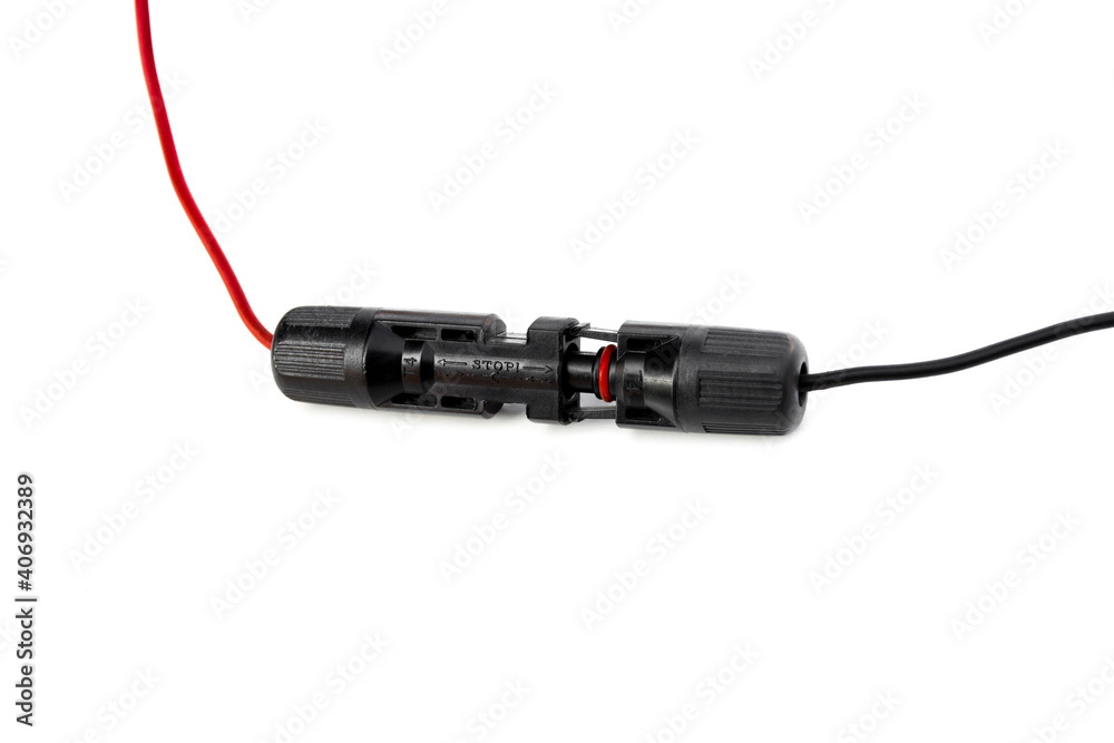 Connector Plug DC Power on white background. Connector Plug DC Power on white background.
