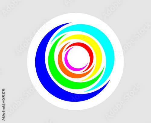 abstract colorful background lens logo