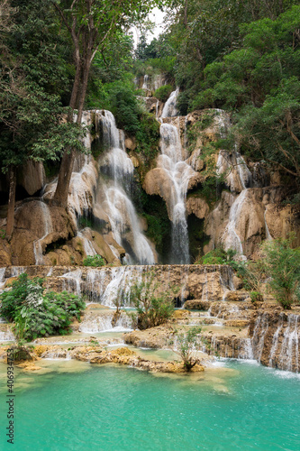 Tat Kuang Si Waterfalls at Luang prabang, Laos.