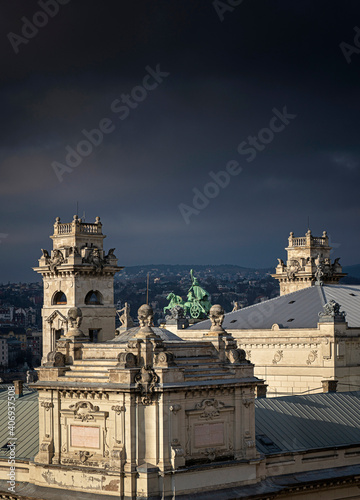 Rooftops of Budapest in winter on a cloudy day © Horváth Botond