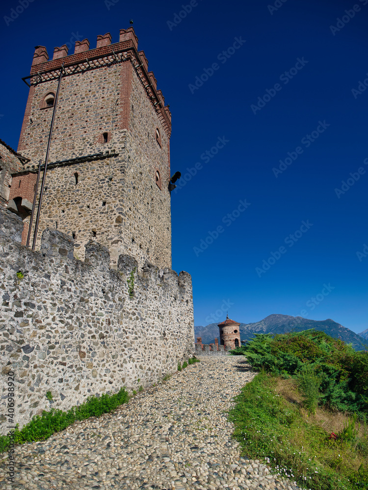 Fototapeta premium Pavone Castle, Pavove Canavese, Turin, Italy