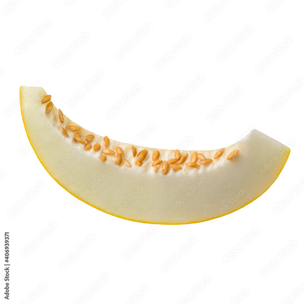 Yellow ripe melon isolated on white closeup Yellow ripe melon isolated on white closeup