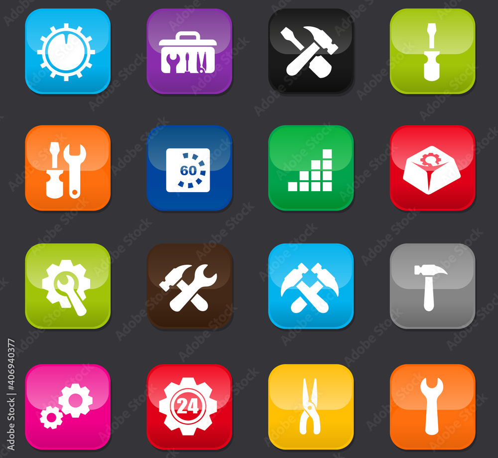 Setting icons set Setting icons set