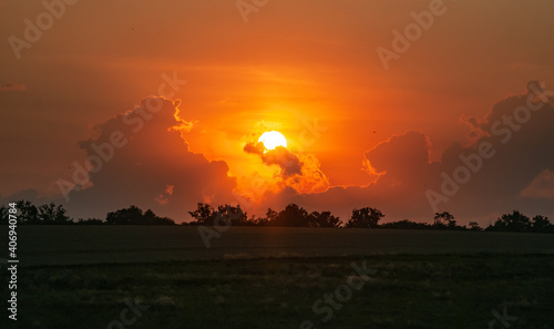 Sunset in the clouds
