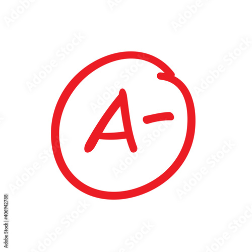 Free Download Grade A minus, examination score illustration - Vector - GFXLoad