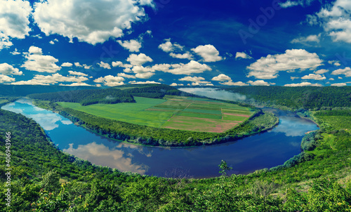 Dnister river landscape photo