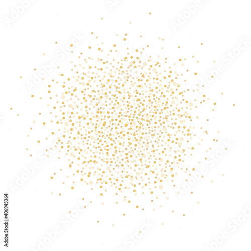 Gold Glitter Confetti Dots Abstract Circle Shape