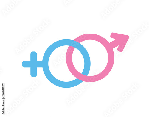 Female and male gender arrow sign man and woman vector image
