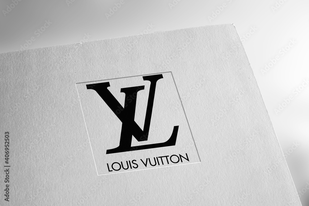 Louis Vuitton Logo Editorial Illustrative on White Background