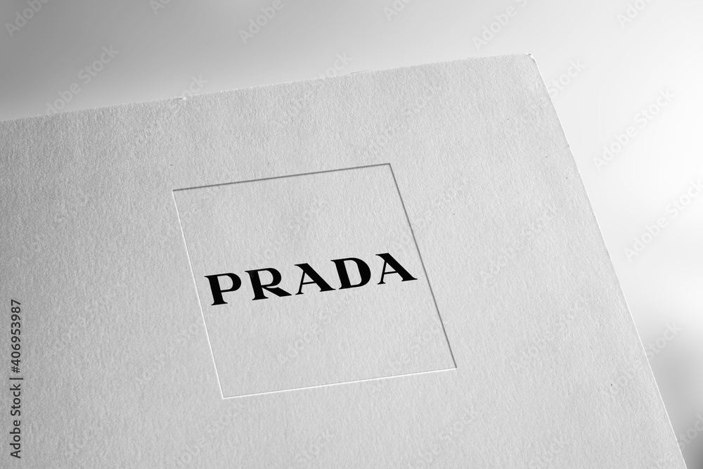 PRADA logo editorial illustrative fashion Stock Photo | Adobe Stock