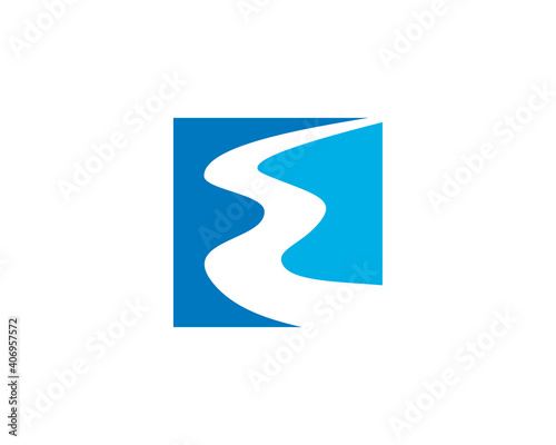 e river logo template