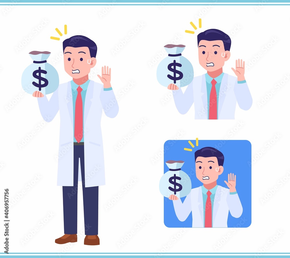 Young man in a lab coat Young man in a lab coat