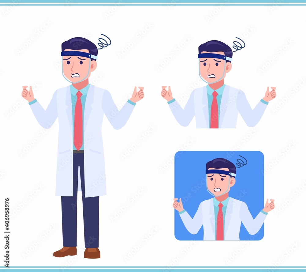 Young man in a lab coat