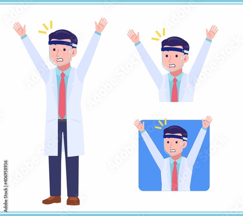 Young man in a lab coat