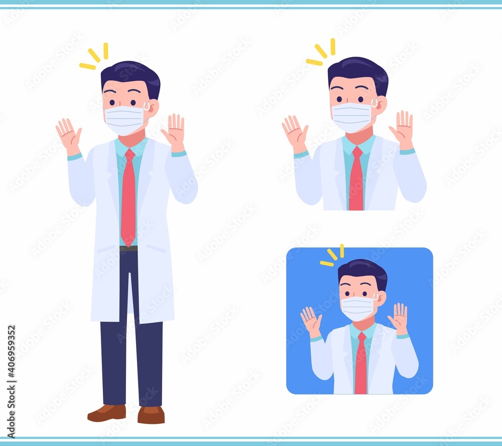 Young man in a lab coat Young man in a lab coat
