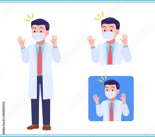 Young man in a lab coat