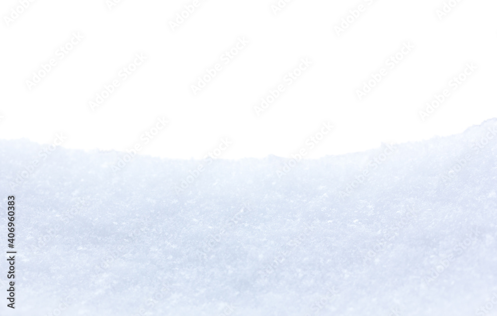 Fototapeta premium Natural snow isolated on white background