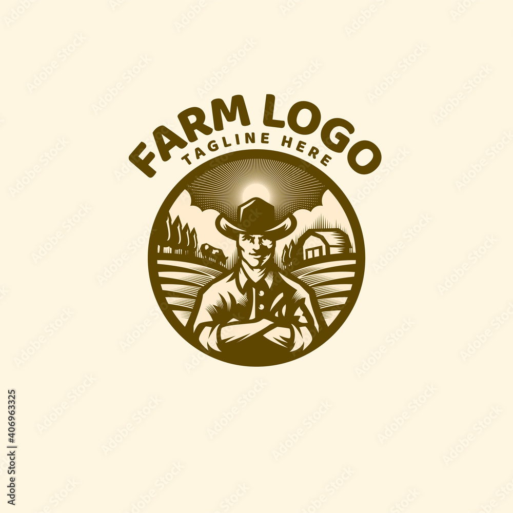 Fototapeta premium farm 9 Logo Template