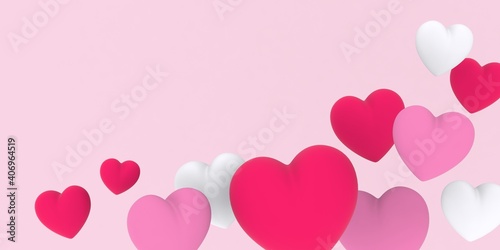 Fotografía Velvet Realistic 3D Hearts