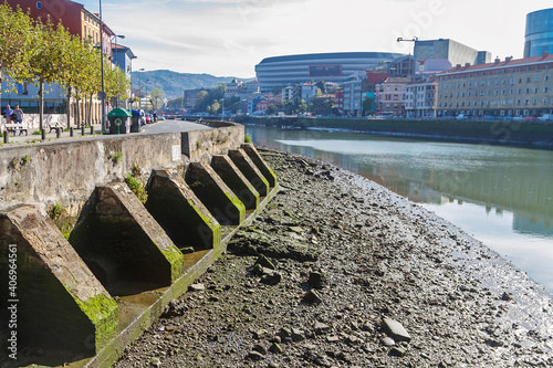 Bilbao city river side in Vizcaya province, Spain photo