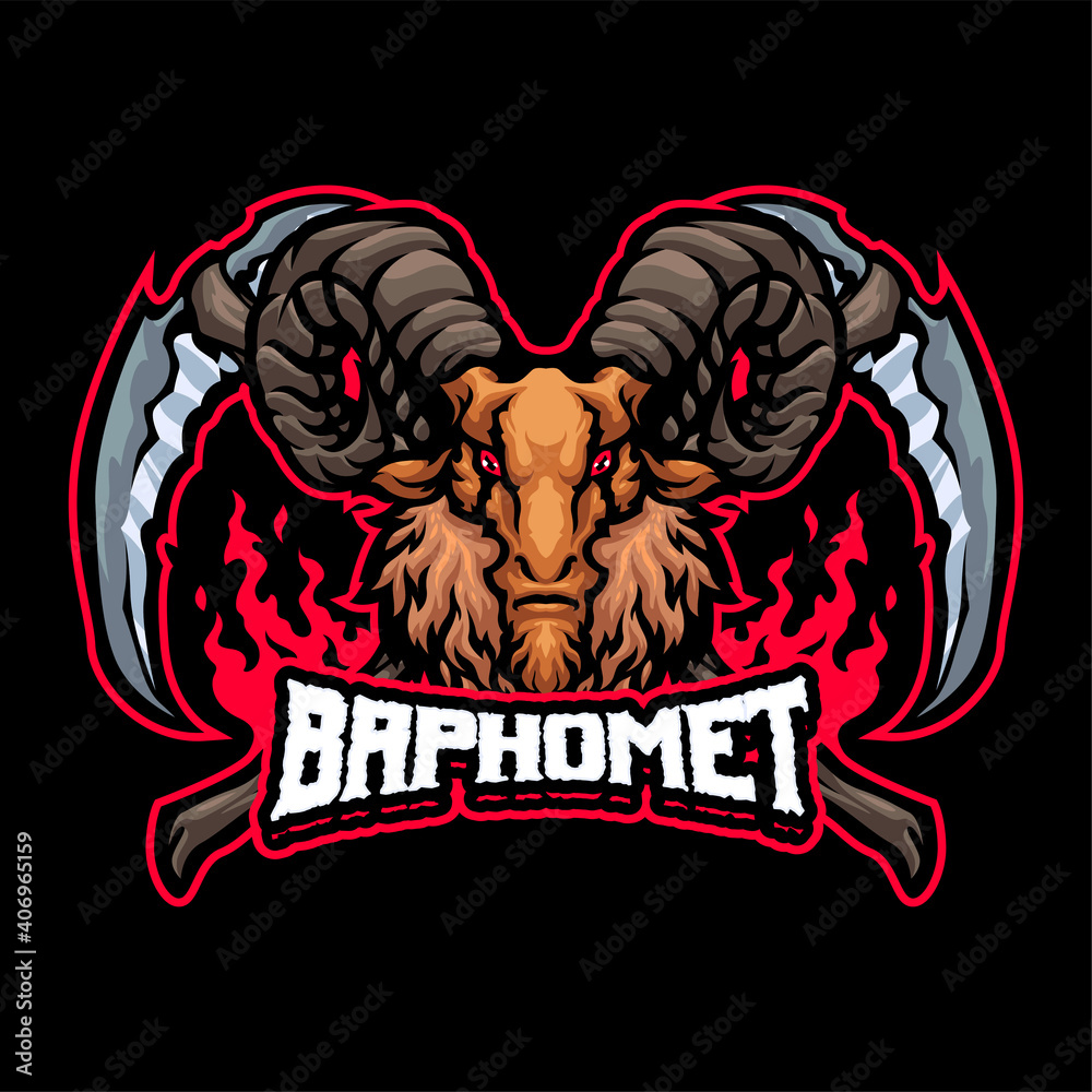 baphomet Mascot logo template