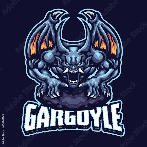 gargoyle Mascot logo template