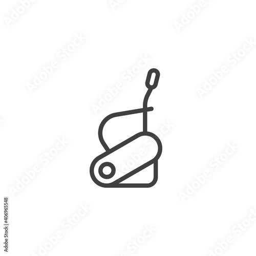 Stepper machine line icon. Step mill linear style sign for mobile concept and web design. Gym machine outline vector icon. Symbol, logo illustration. Vector graphics