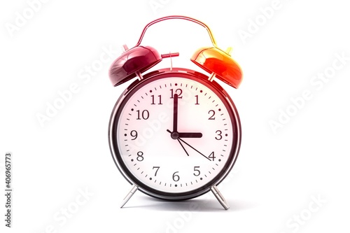 Alarm clock with double bell - winter and summer time concept