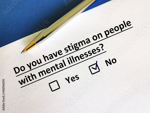 Questionnaire about stigma