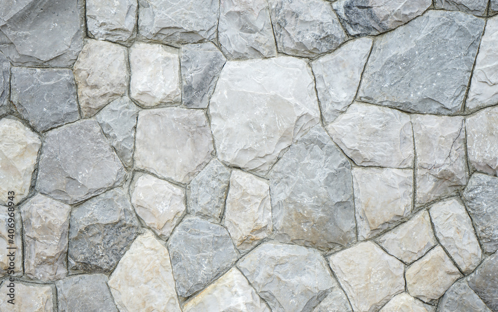 Obraz premium Pattern of unshape stone wall background 