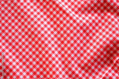 Classic pink plaid fabric or tablecloth background