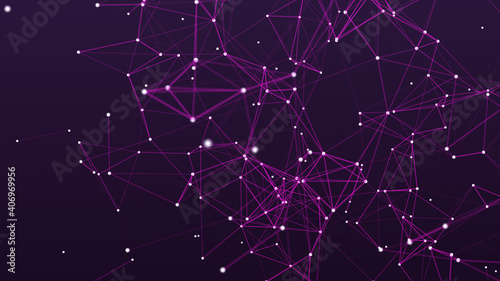 Abstract background of plexus lines. Network of lines. Connections. Technology background. 3d rendering.