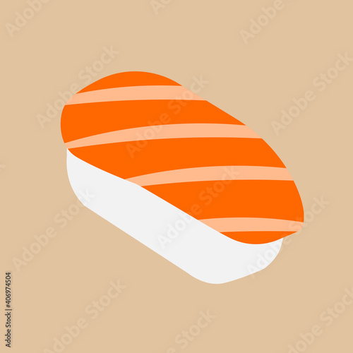 Flat vector icon of sushi Chum